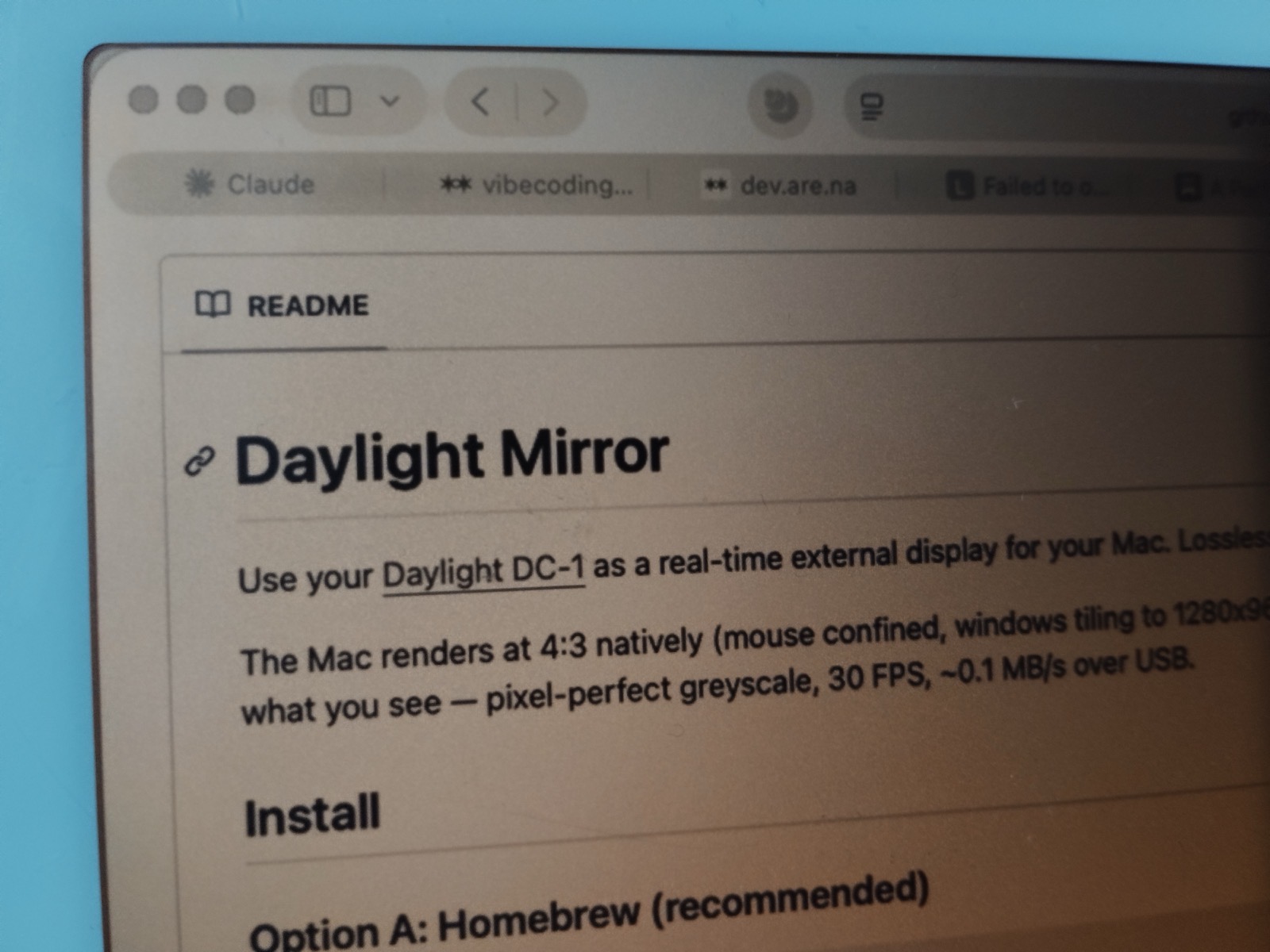 Close-up of pixel-perfect text rendering on the display